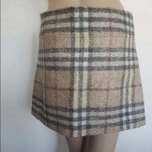 Burberry London nova check wool skirt size 10